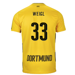 Borussia Dortmund 2017-18 Home Shirt (S) (Very Good) (Weigl 33)_1