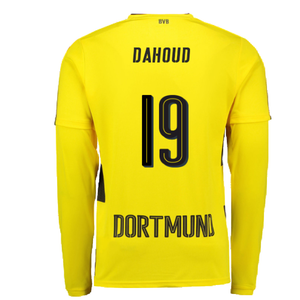 Borussia Dortmund 2017-18 Long Sleeve Home Shirt (S) (Excellent) (Dahoud 19)_1