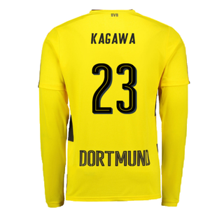 Borussia Dortmund 2017-18 Long Sleeve Home Shirt (S) (Excellent) (Kagawa 23)_1