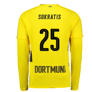 Borussia Dortmund 2017-18 Long Sleeve Home Shirt (S) (Excellent) (Sokratis 25)_1