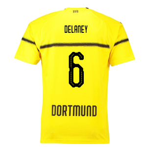 Borussia Dortmund 2018-19 European/Cup Home Shirt (L) (Very Good) (Delaney 6)_1