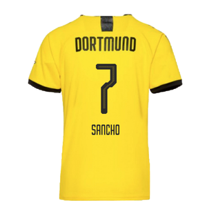 Borussia Dortmund 2019-20 Home Shirt (L) (Excellent) (SANCHO 7)_1