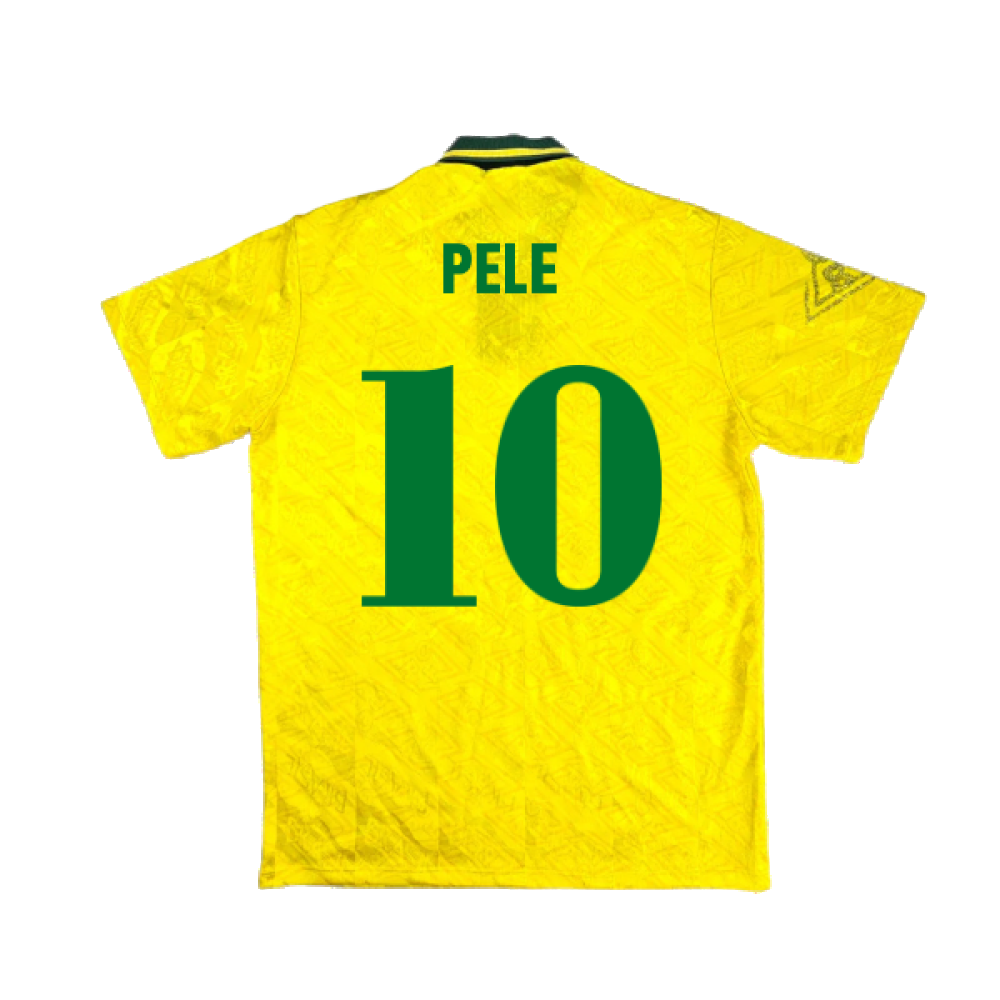 Brazil 1991-93 Home Shirt (S) (Good) (Pele 10)_1