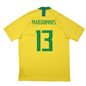 Brazil 2018-19 Home Shirt (M) (Excellent) (Marquinhos 13)_1