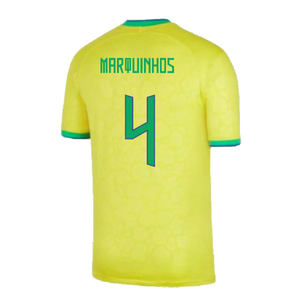 Brazil 2022-23 Home Shirt (Baby) (3-6 months) (Excellent) (Marquinhos 4)_1