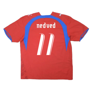 Czech Republic 2006-08 Home Shirt (L) (Mint) (Nedved 11)_1