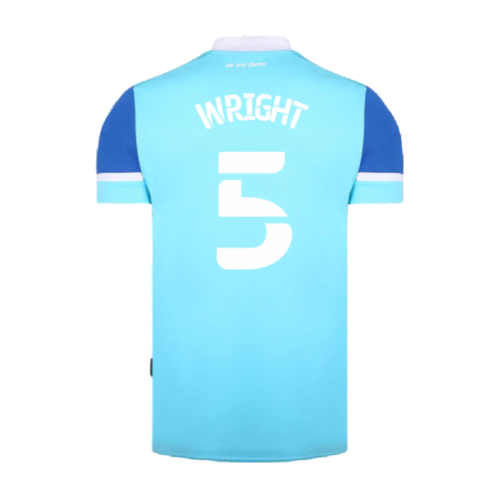 Derby County 2021-22 Away Shirt (XL) (Mint) (Wright 5)_1