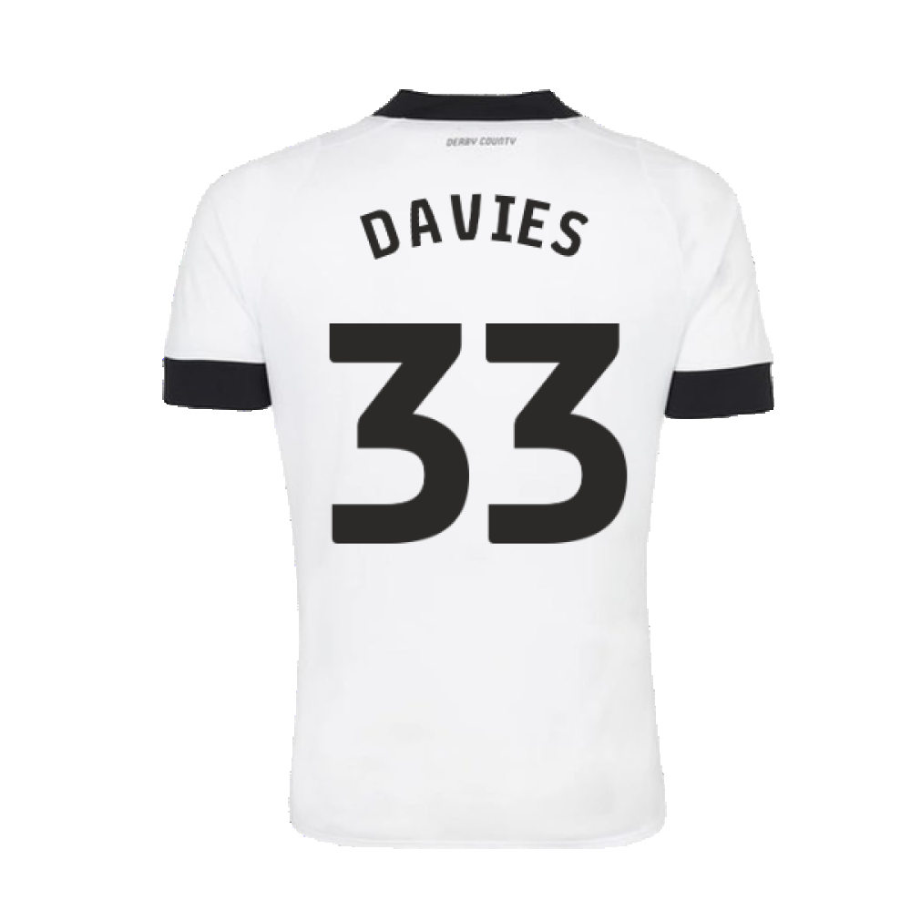 Derby County 2022-23 Home Shirt (Sponsorless) (S) (Davies 33) (Excellent)_1
