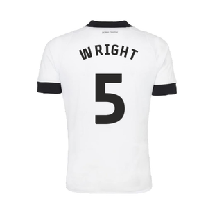 Derby County 2022-23 Home Shirt (Sponsorless) (S) (Wright 5) (Very Good)_1