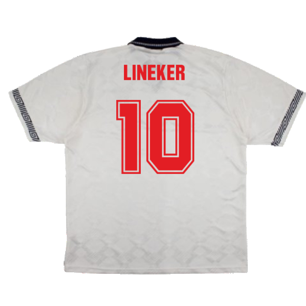 England 1990-92 Home Shirt (XL) (Excellent) (Lineker 10)_1