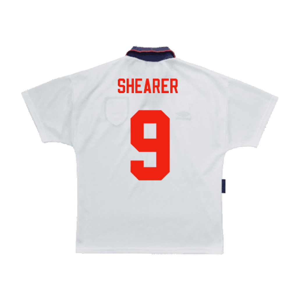 England 1993-1995 Home Shirt (XL) (Excellent) (Shearer 9)_1