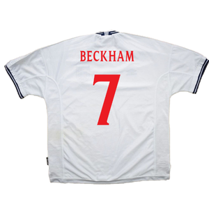 England 1999-00 Home Shirt (M) (Good) (Beckham 7)_2