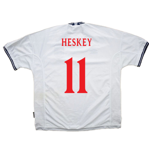 England 1999-00 Home Shirt (XL) (Very Good) (Heskey 11)_2