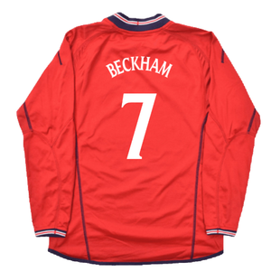 England 2002-04 Away Shirt LS (S) (Good) (Beckham 7)_2