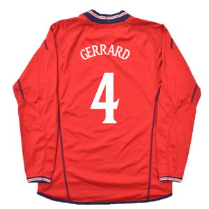 England 2002-04 Away Shirt LS (XL) (Excellent) (GERRARD 4)_2