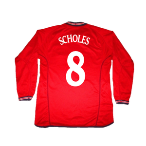 England 2006-08 Long Sleeve Away Shirt (Excellent) (Scholes 8)_1