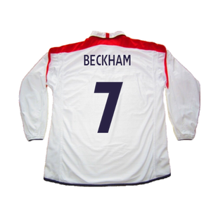 England 2003-05 Home L/S Shirt (M) (Excellent) (Beckham 7)_1