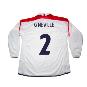 England 2003-05 Home L/S Shirt (M) (Excellent) (G Neville 2)_1