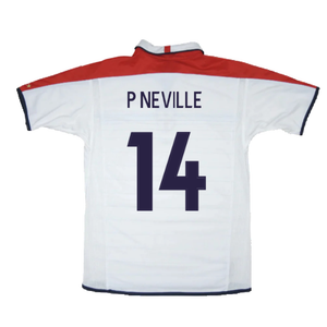 England 2003-05 Home Shirt (Good) (P Neville 14)_1