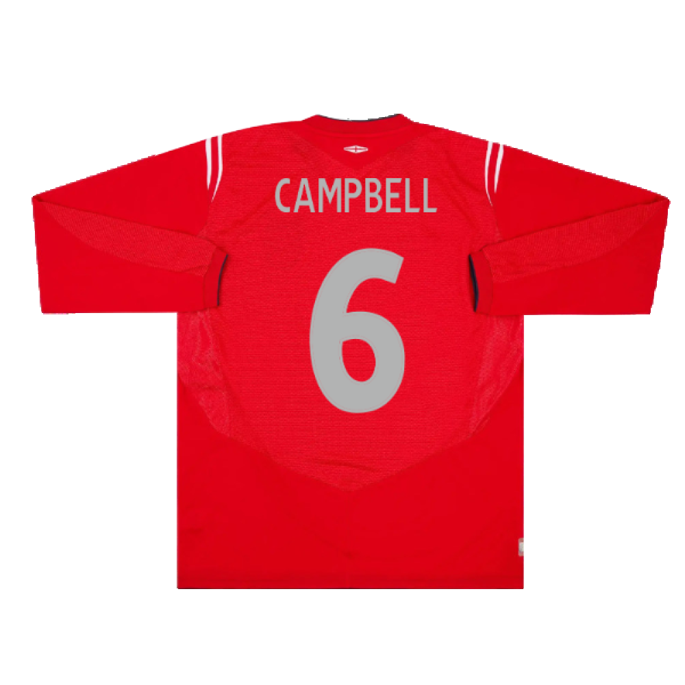 England 2004-06 Long Sleeve Away Shirt (L) (Excellent) (Campbell 6)_1