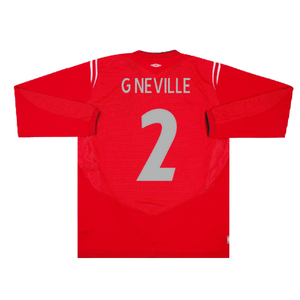 England 2004-06 Long Sleeve Away Shirt (L) (Excellent) (G Neville 2)_1