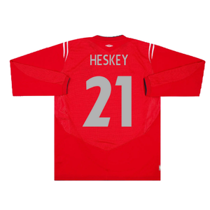 England 2004-06 Long Sleeve Away Shirt (Excellent) (Heskey 21)_1