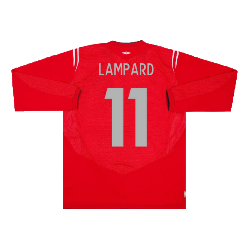 England 2004-06 Away Long Sleeve Shirt (Very Good) (Lampard 11)_1