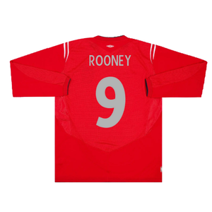 England 2004-06 Long Sleeve Away Shirt (L) (Excellent) (Rooney 9)_1