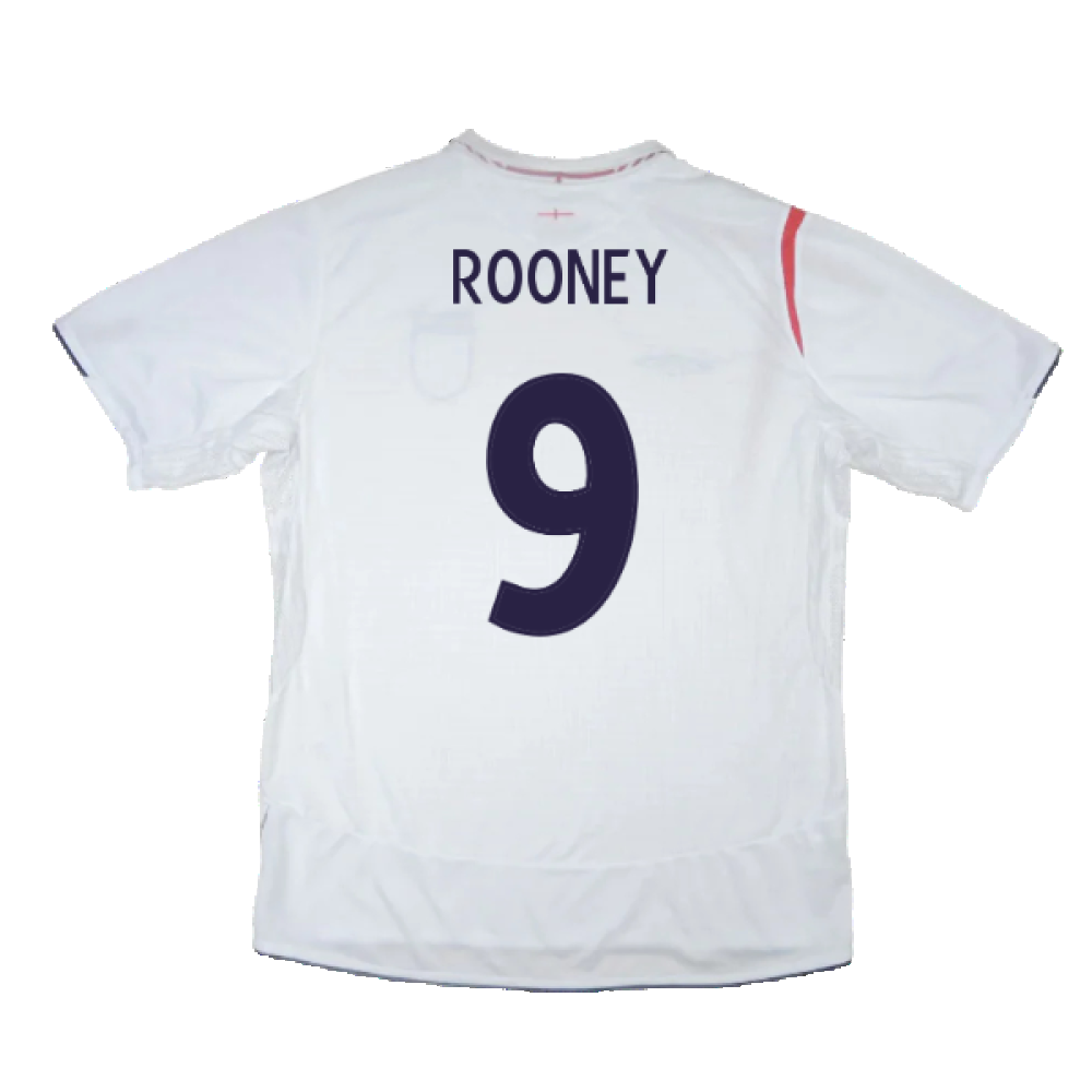 England 2005-2007 Home Shirt (L) (Very Good) (ROONEY 9)_1