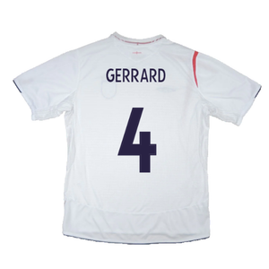 England 2006-08 Home Shirt (L) (Good) (GERRARD 4)_2