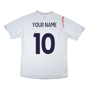 England 2006-08 Home Shirt (XL) (Good) (Your Name)_2