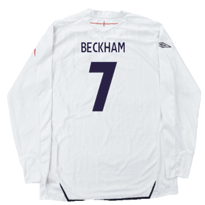 England 2007-09 Home L/S (L) (Good) (BECKHAM 7)_1