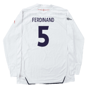 England 2007-09 Home L/S (L) (Good) (FERDINAND 5)_1
