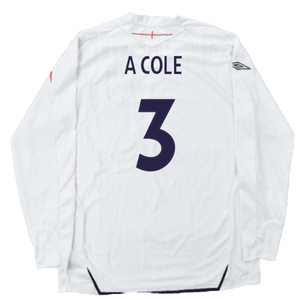 England 2007-09 Home Long Sleeved Shirt (L) (Mint) (A COLE 3)_1