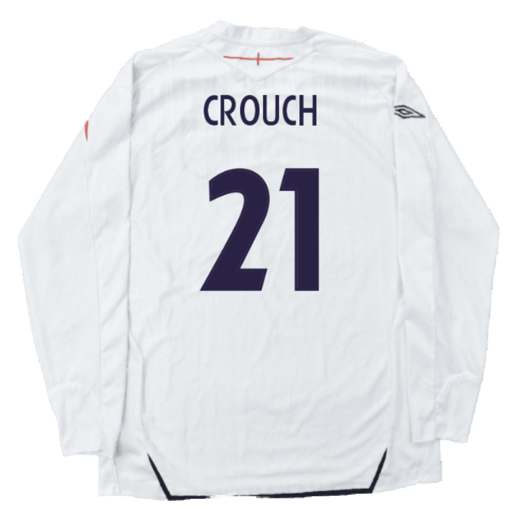 England 2007-09 Home Long Sleeved Shirt (L) (Mint) (CROUCH 21)_1