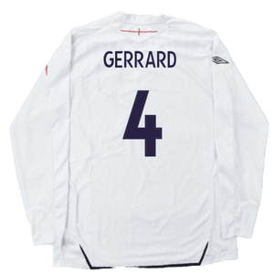 England 2007-09 Long Sleeve Home Shirt (XXL) (Very Good) (GERRARD 4)_1