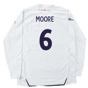 England 2007-09 Long Sleeve Home Shirt (XXL) (Very Good) (MOORE 6)_1