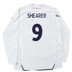 England 2007-09 Long Sleeve Home Shirt (XXL) (Very Good) (SHEARER 9)_1