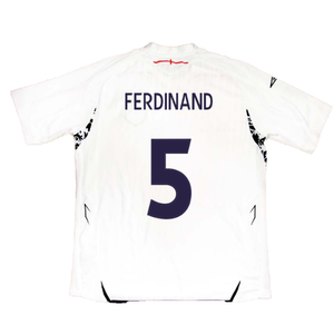 England 2007-2009 Home Shirt (XL) (FERDINAND 5) (Fair)_1