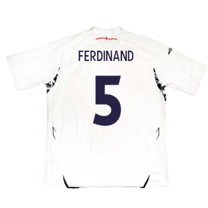 England 2007-09 Home Shirt (Very Good) (FERDINAND 5)_1