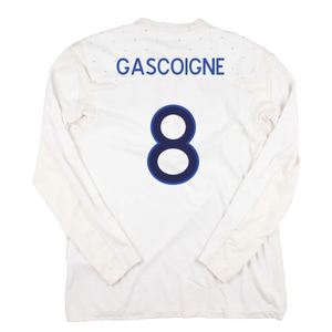 England 2010-11 Long Sleeve Home Shirt(M) (Good) (Gascoigne 8)_1