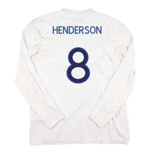 England 2010-11 Long Sleeve Home Shirt(M) (Good) (HENDERSON 8)_1