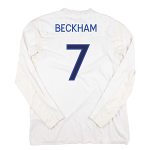 England 2010-12 Long Sleeve Home Shirt (M) (Fair) (BECKHAM 7)_1