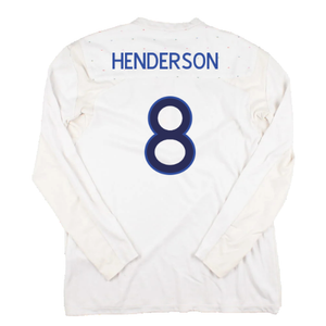 England 2010-12 Long Sleeve Home Shirt (M) (Fair) (HENDERSON 8)_1