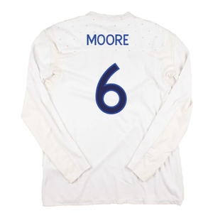 England 2010-12 Long Sleeve Home Shirt (M) (Fair) (Moore 6)_1