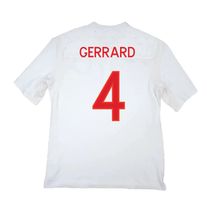 England 2010-11 Home Shirt (M) (Good) (GERRARD 4)_1