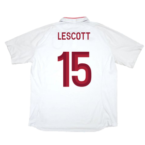 England 2012-13 Home Shirt (L) (Very Good) (Lescott 15)_1