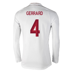 England 2012-13 Long Sleeve Home Shirt (L) (Fair) (Gerrard 4)_1