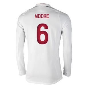 England 2012-13 Long Sleeve Home Shirt (L) (Fair) (Moore 6)_1