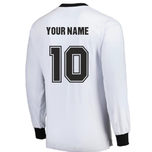 Germany 1974 Longe Sleeve Retro Jersey (XL) (Your Name 10) (Good)_1